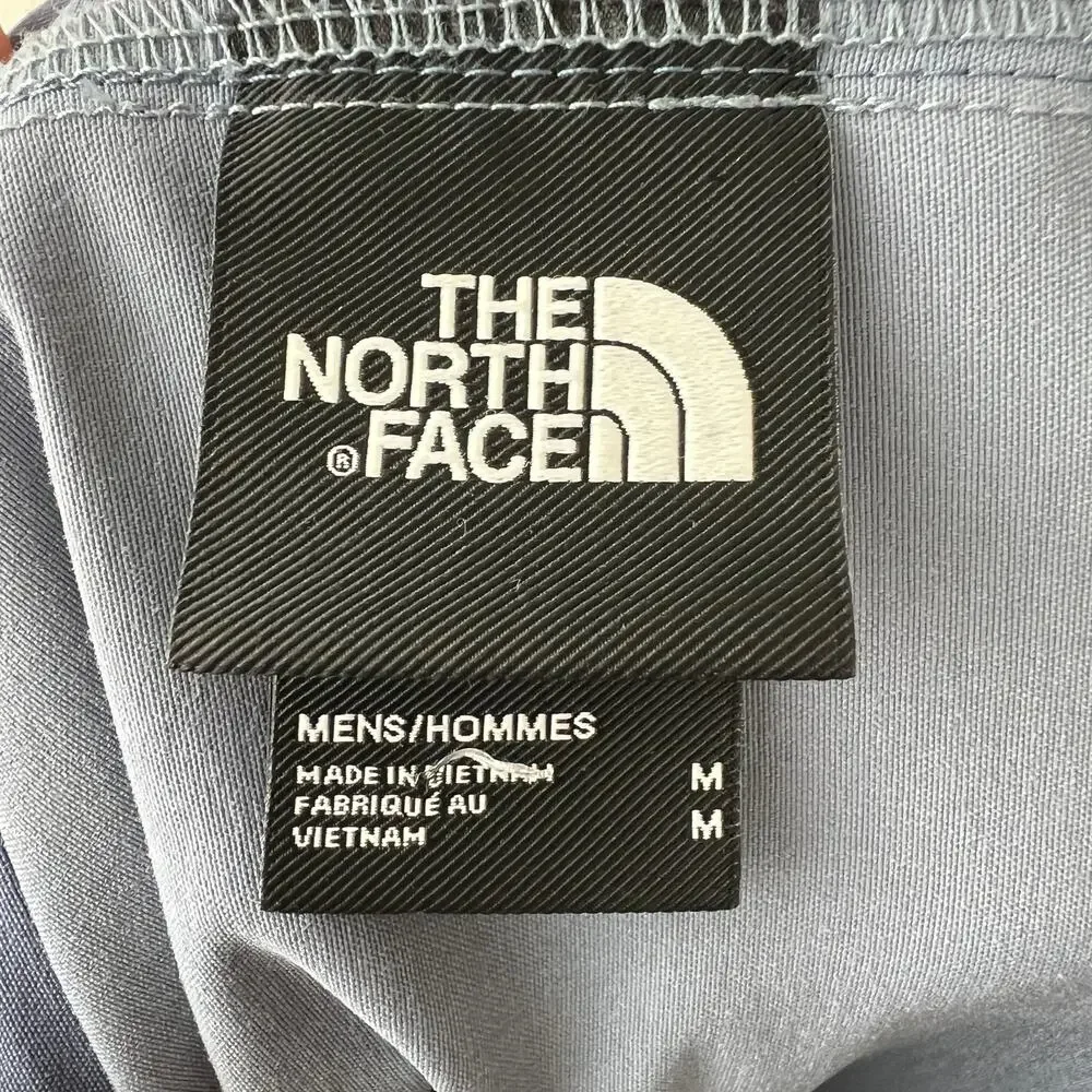 The North Face Blue Gray FANORAK 1/4 Zip Front Pockets Drawstring Jacket Size M